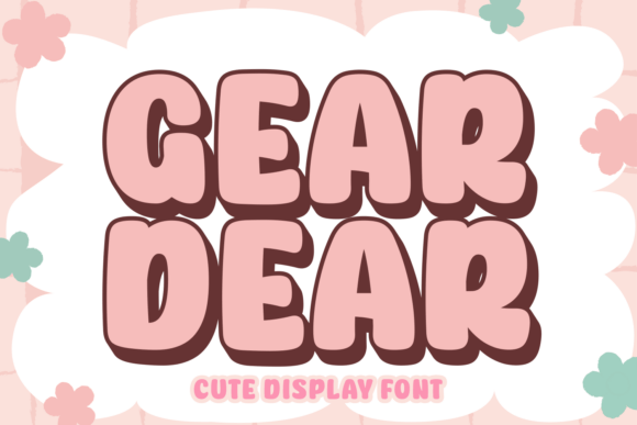 Gear Dear Font: Retro Charm for Handmade Labels