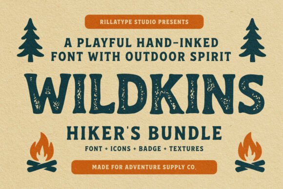 h1Wildkins Hiker’s Bundle: A Bold Display Font for Dynamic Brand Visuals/h1
