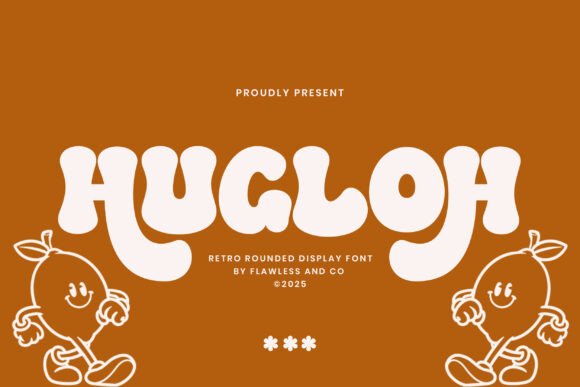 Hugloh Font: Warm Retro Display Typography for Marketers