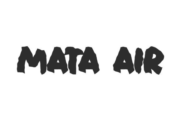 Mata Air Font: Bold Display Type for Handmade Crafts