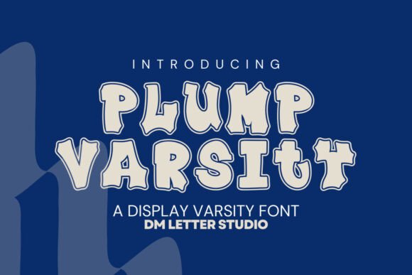 Plump Varsity Font: Bold Lettering for Handmade Goods