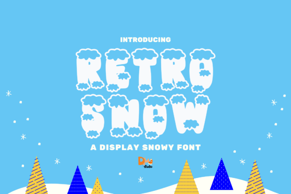 Retro Snow Font: A Nostalgic Touch for Winter-Themed Editorial Design